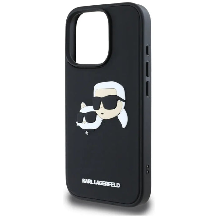 Karl Lagerfeld HC 3D Rubber Double Heads iPhone 16 Pro Max Case - Black - Cell phone cases and covers<<<HurtelXML