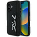 Karl Lagerfeld HC Grained PU Cardslot Metal Signature iPhone 16 Case - Black - Cell phone cases and covers<<<HurtelXML