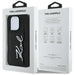 Karl Lagerfeld HC Grained PU Cardslot Metal Signature iPhone 16 Pro Max Case - Black - Cell phone cases