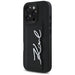 Karl Lagerfeld HC Grained PU Cardslot Metal Signature iPhone 16 Pro Max Case - Black - Cell phone cases