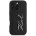 Karl Lagerfeld HC Grained PU Cardslot Metal Signature iPhone 16 Pro Max Case - Black - Cell phone cases