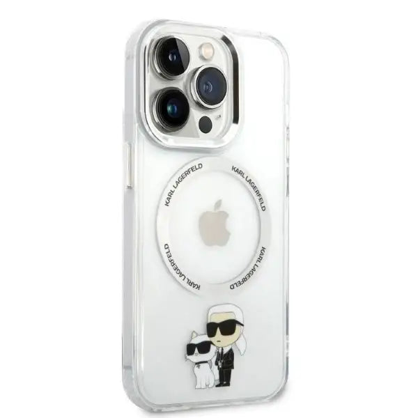 Karl Lagerfeld Iconic Karl&Choupette Magsafe case for iPhone 14 Pro Max - transparent - Cell phone cases
