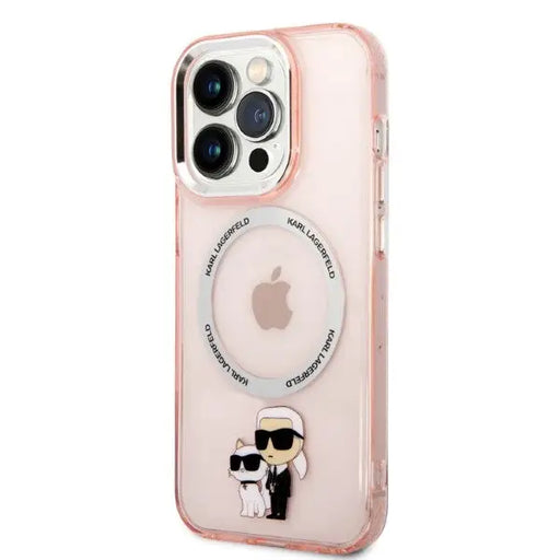 Karl Lagerfeld Iconic Karl&Choupette MagSafe case for iPhone 14 Pro Max - pink - Cell phone cases and covers<<<HurtelXML