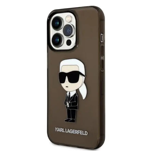 Karl Lagerfeld Ikonik Karl case for iPhone 14 Pro Max - black - Cell phone cases and covers<<<HurtelXML