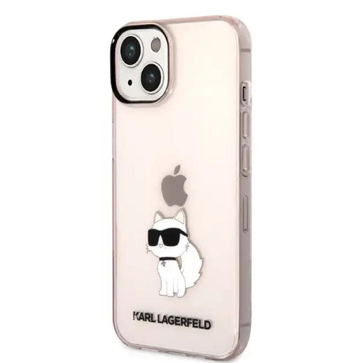 Karl Lagerfeld Ikonik Choupette case for iPhone 14 - pink - Cell phone cases and covers<<<HurtelXML