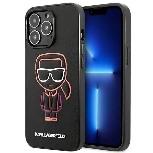 Karl Lagerfeld Karl Ikonik Outline Case for iPhone 13 Pro Max 6.7’’ - Black - Cell phone cases and covers<<<HurtelXML