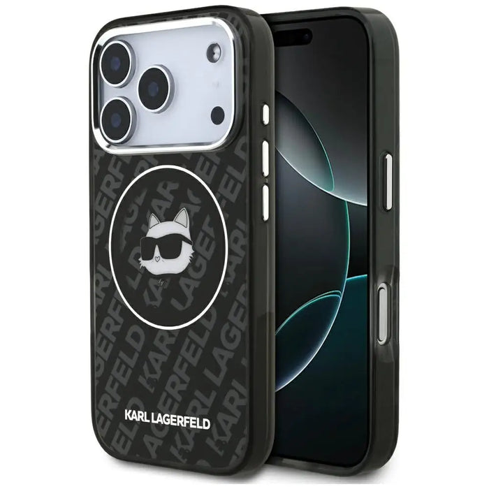 Karl Lagerfeld IML Choupette Head Logo MagSafe Case for iPhone 17 Pro - Black - Cell phone cases and covers<<<HurtelXML