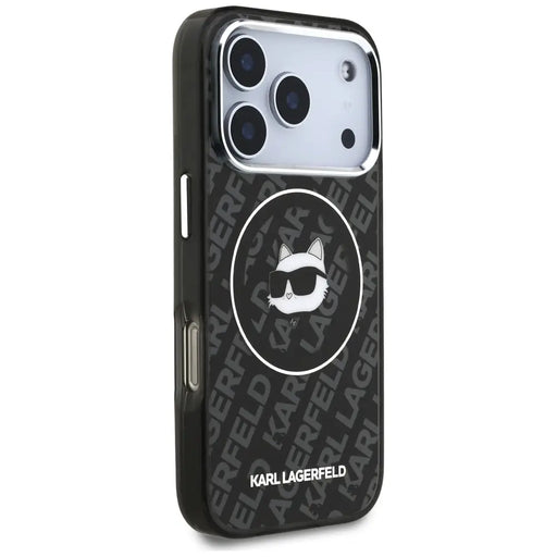 Karl Lagerfeld IML Choupette Head Logo MagSafe Case for iPhone 17 Pro - Black - Cell phone cases and covers<<<HurtelXML