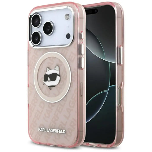 Karl Lagerfeld IML Choupette Head Logo MagSafe Case for iPhone 17 Pro Max - Pink - Cell phone cases