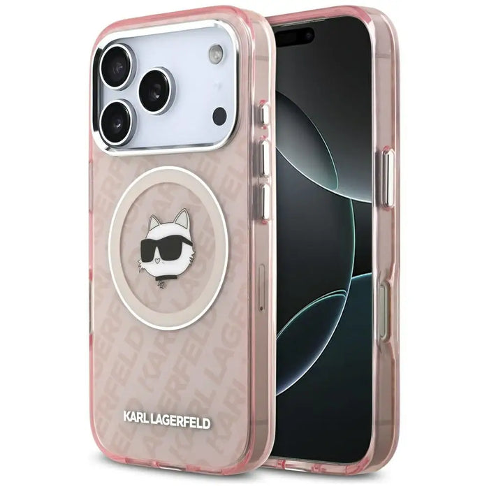 Karl Lagerfeld IML Choupette Head Logo MagSafe Case for iPhone 17 Pro Max - Pink - Cell phone cases