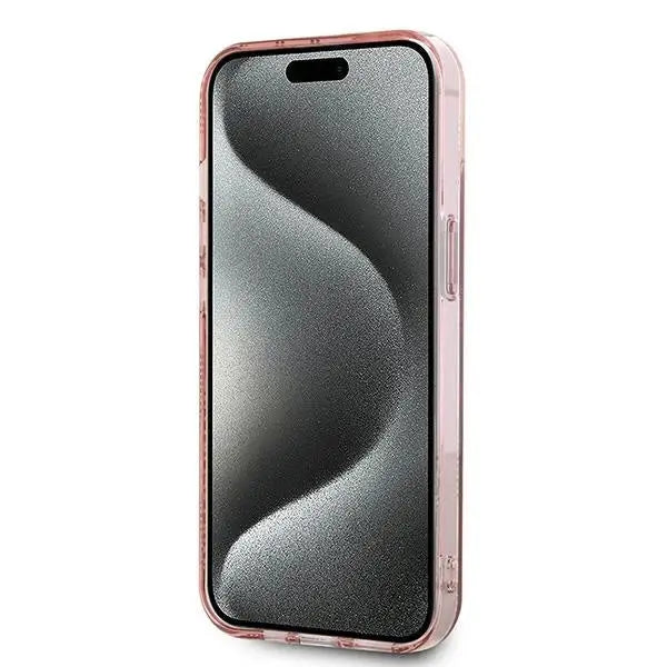 Karl Lagerfeld IML Choupette Head & Monogram case for iPhone 15 / 14 / 13 - pink - Cell phone cases