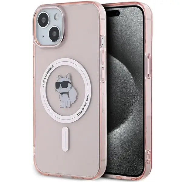 Karl Lagerfeld IML Choupette MagSafe case for iPhone 14 / 15 / 13 - pink - Cell phone cases and covers<<<HurtelXML