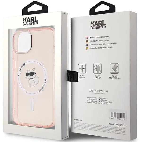 Karl Lagerfeld IML Choupette MagSafe case for iPhone 14 / 15 / 13 - pink - Cell phone cases and covers<<<HurtelXML