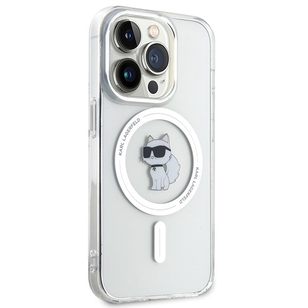 Karl Lagerfeld IML Choupette MagSafe case for iPhone 15 Pro - transparent - Cell phone cases and covers<<<HurtelXML