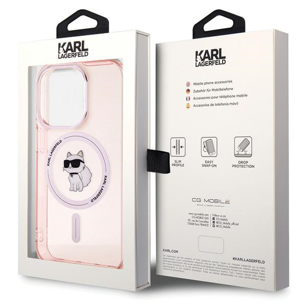 Karl Lagerfeld IML Choupette MagSafe case for iPhone 15 Pro Max - pink - Cell phone cases and covers<<<HurtelXML