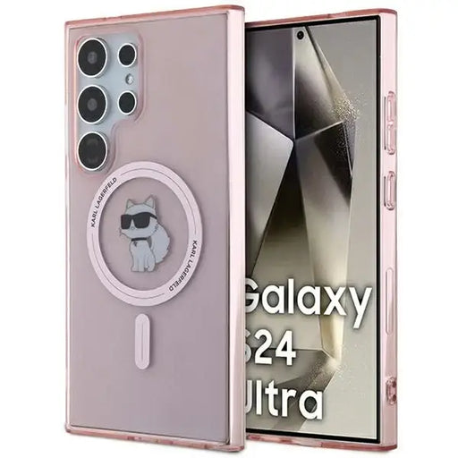 Karl Lagerfeld IML Choupette MagSafe case for Samsung Galaxy S24 Ultra - pink - Cell phone cases and covers<<<HurtelXML