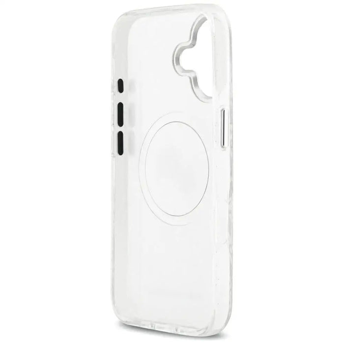 Karl Lagerfeld IML Glitter Karl & Choupette Heads Logo MagSafe iPhone 17 Case - Gray - Cell phone cases