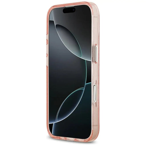 Karl Lagerfeld IML Glitter Karl & Choupette Heads Logo MagSafe iPhone 17 Case - Pink - Cell phone cases