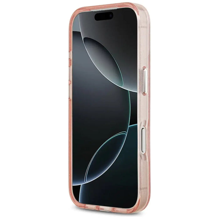 Karl Lagerfeld IML Glitter Karl&Choupette Heads Logo MagSafe Case for iPhone 17 Pro Max - Pink - Cell phone cases