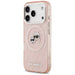 Karl Lagerfeld IML Glitter Karl&Choupette Heads Logo MagSafe Case for iPhone 17 Pro Max - Pink - Cell phone cases