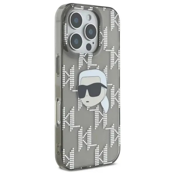 Karl Lagerfeld IML Karl Head Electroplated Case for iPhone 16 Pro Max - Black - Cell phone cases and covers<<<HurtelXML