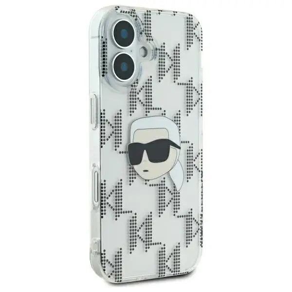 Karl Lagerfeld IML Karl Head Electroplated iPhone 16 Case - Clear - Cell phone cases and covers<<<HurtelXML