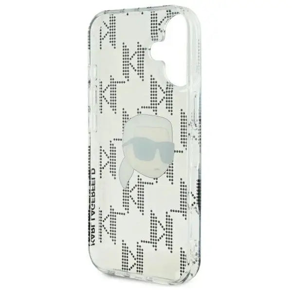 Karl Lagerfeld IML Karl Head Electroplated iPhone 16 Case - Clear - Cell phone cases and covers<<<HurtelXML