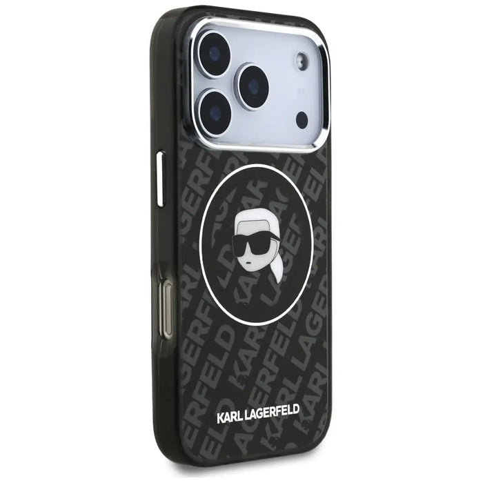 Karl Lagerfeld IML Karl Head Logo MagSafe Case for iPhone 17 Pro - Black - Cell phone cases and covers<<<HurtelXML