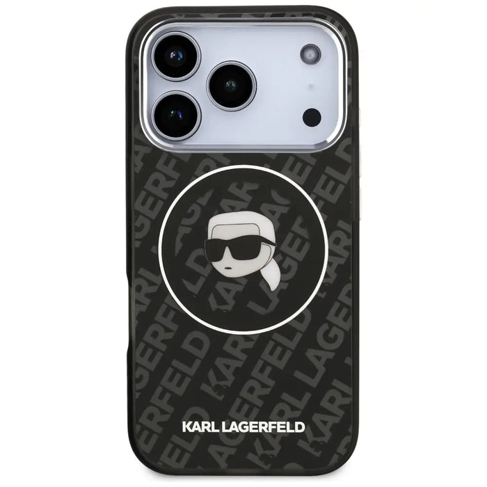 Karl Lagerfeld IML Karl Head Logo MagSafe Case for iPhone 17 Pro - Black - Cell phone cases and covers<<<HurtelXML
