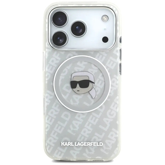 Karl Lagerfeld IML Karl Head Logo MagSafe Case for iPhone 17 Pro Max - Gray - Cell phone cases and covers<<<HurtelXML