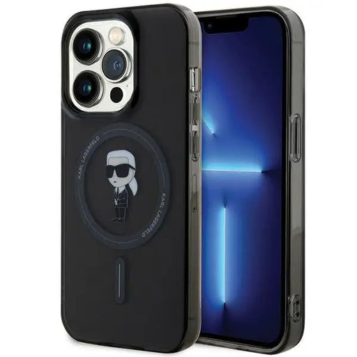 Karl Lagerfeld IML Ikonik MagSafe iPhone 14 Pro Max Case - Black - Cell phone cases and covers<<<HurtelXML