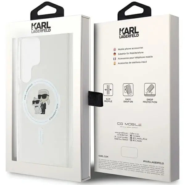 Karl Lagerfeld IML Karl&Choupette MagSafe case for Samsung Galaxy S24 Ultra - transparent - Cell phone cases