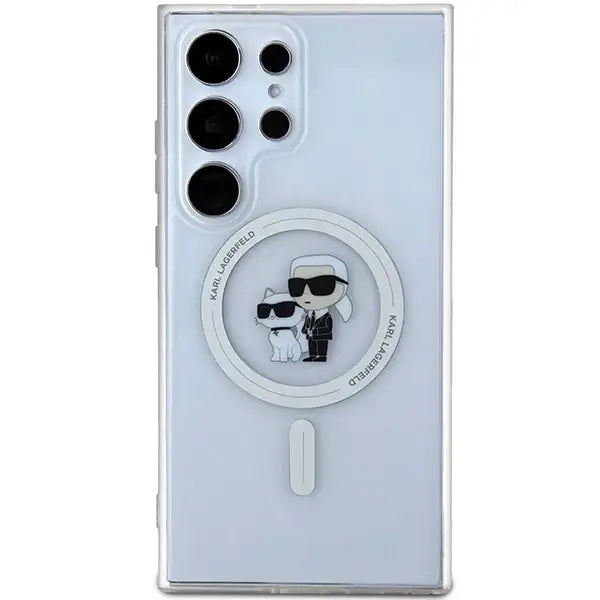 Karl Lagerfeld IML Karl&Choupette MagSafe case for Samsung Galaxy S24 Ultra - transparent - Cell phone cases