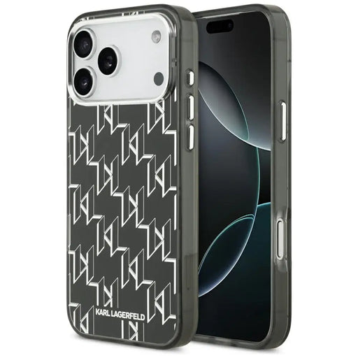 Karl Lagerfeld IML KL Monogram MagSafe Case for iPhone 17 Pro Max - Black - Cell phone cases and covers<<<HurtelXML