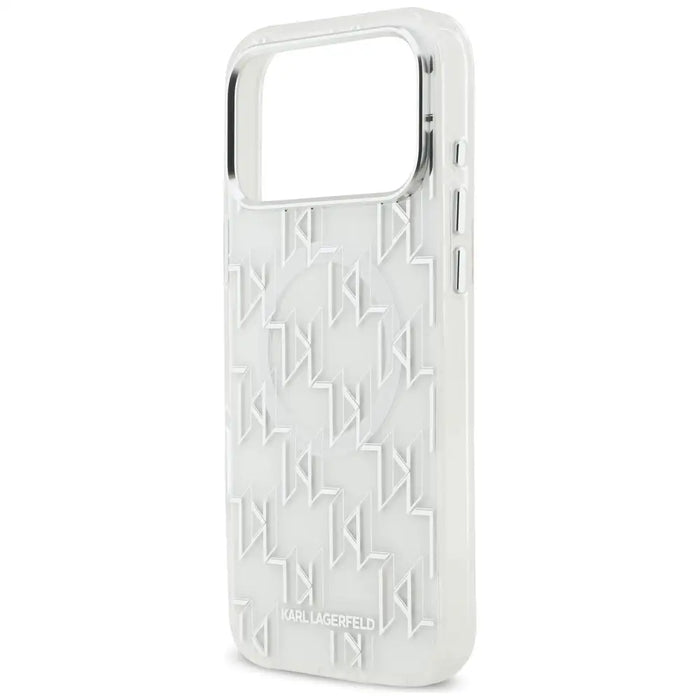 Karl Lagerfeld IML KL Monogram MagSafe Case for iPhone 17 Pro Max - White - Cell phone cases and covers<<<HurtelXML