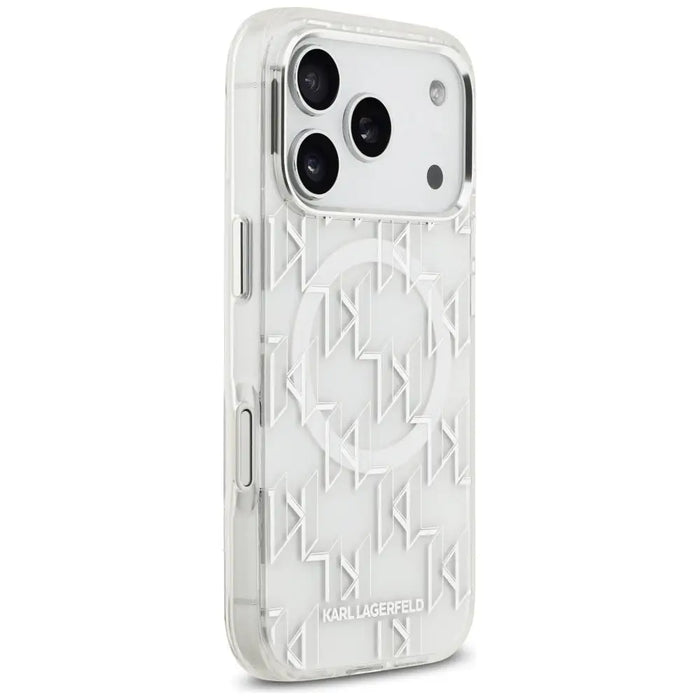 Karl Lagerfeld IML KL Monogram MagSafe Case for iPhone 17 Pro - White - Cell phone cases and covers<<<HurtelXML