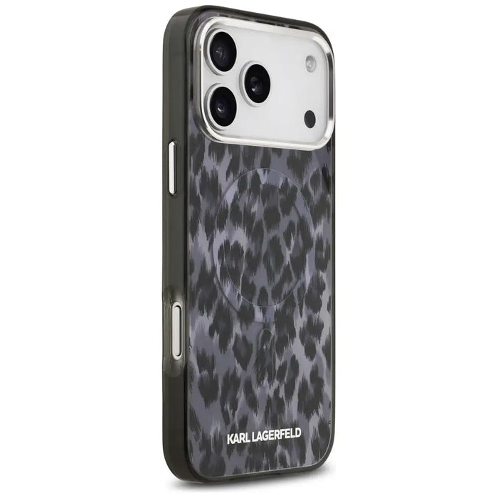 Karl Lagerfeld IML Leopard Pattern MagSafe Case for iPhone 17 Pro Max - Black - Cell phone cases and covers<<<HurtelXML