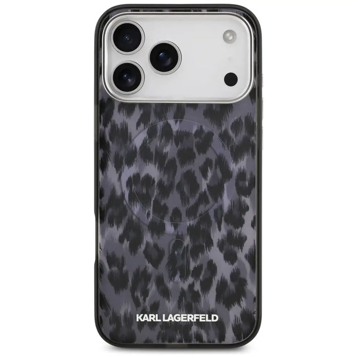 Karl Lagerfeld IML Leopard Pattern MagSafe Case for iPhone 17 Pro Max - Black - Cell phone cases and covers<<<HurtelXML