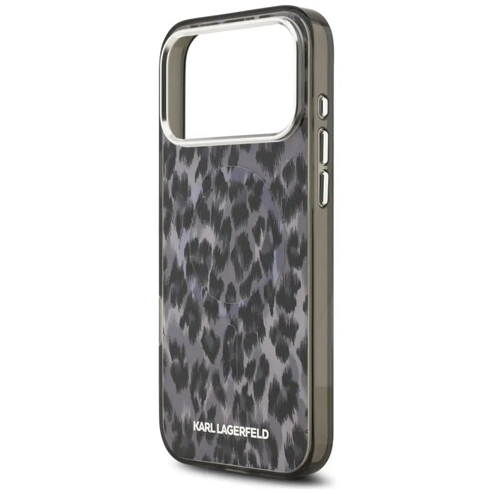 Karl Lagerfeld IML Leopard Pattern MagSafe Case for iPhone 17 Pro Max - Black - Cell phone cases and covers<<<HurtelXML