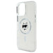 Karl Lagerfeld IML Metal Choupette Head MagSafe Case for iPhone 16 Pro Max - White - Cell phone cases