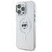 Karl Lagerfeld IML Metal Choupette Head MagSafe iPhone 16 Pro Case - White - Cell phone cases and covers<<<HurtelXML