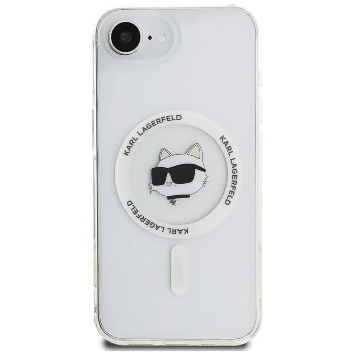 Karl Lagerfeld IML Metal Choupette Head MagSafe iPhone 16e Case - White - Cell phone cases and covers<<<HurtelXML