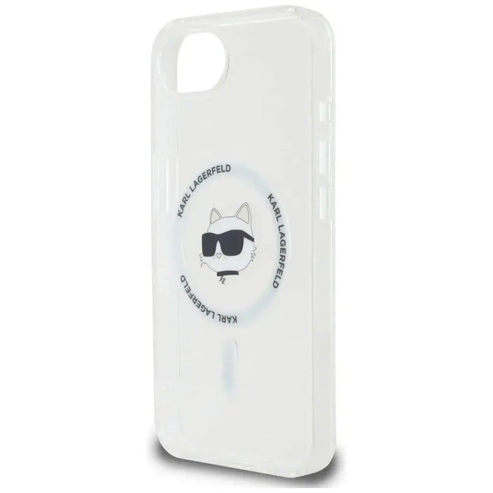 Karl Lagerfeld IML Metal Choupette Head MagSafe iPhone 16e Case - White - Cell phone cases and covers<<<HurtelXML