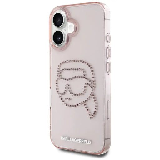 Karl Lagerfeld IML Rhinestones Karl Head iPhone 16 Case Pink - Cell phone cases and covers<<<HurtelXML