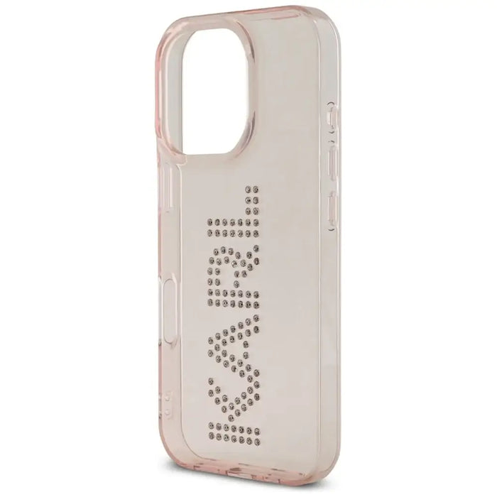 Karl Lagerfeld IML Rhinestones Logo iPhone 16 Pro Max Case - Pink - Cell phone cases and covers<<<HurtelXML