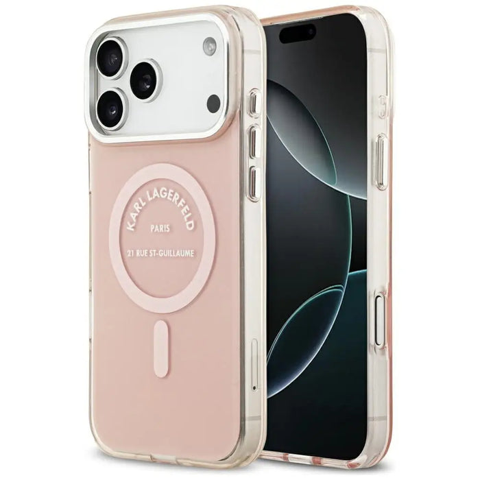 Karl Lagerfeld IML Karl RSG Logo MagSafe Case for iPhone 17 Pro Max - Pink - Cell phone cases and covers<<<HurtelXML