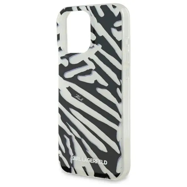 Karl Lagerfeld IML Zebra Pattern & Cord iPhone 16 Pro Case - Black - Cell phone cases and covers<<<HurtelXML