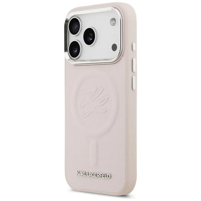 Karl Lagerfeld Initial & Metal Logo MagSafe Case for iPhone 17 Pro - Pink - Cell phone cases and covers<<<HurtelXML