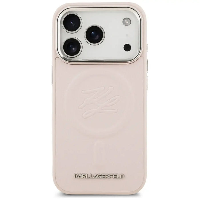 Karl Lagerfeld Initial & Metal Logo MagSafe Case for iPhone 17 Pro - Pink - Cell phone cases and covers<<<HurtelXML