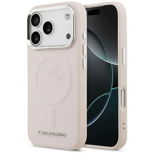 Karl Lagerfeld Initial & Metal Logo MagSafe Case for iPhone 17 Pro - Pink - Cell phone cases and covers<<<HurtelXML